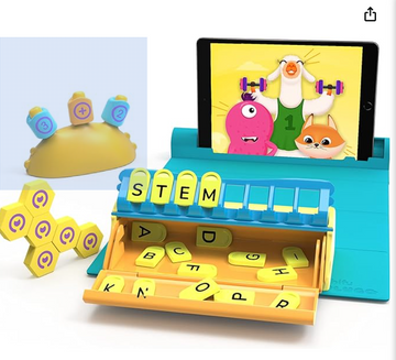 Plugo STEM Pack by PlayShifu - Count, Letters & Link (3in1) | Math, Words, Magnetic Blocks, Puzzles | 4-10 Years STEM Toys | Gift Boys & Girls (Works with iPads, iPhones, Samsung tabs, Kindle Fire)